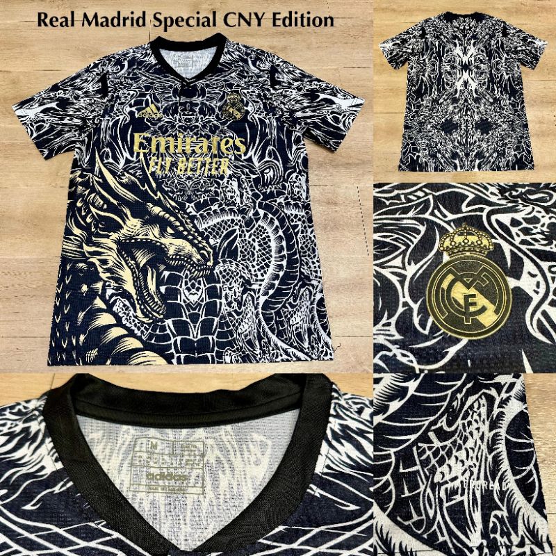 Jersey Bola Real Madrid Hitam Special Cny Edition Elegant