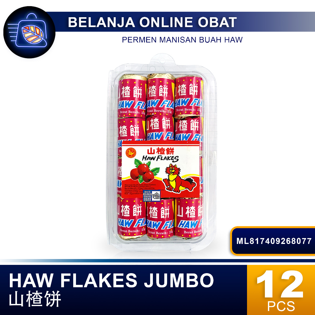 

HAW FLAKES SAN ZHA PIAN Jumbo // Permen Sanca