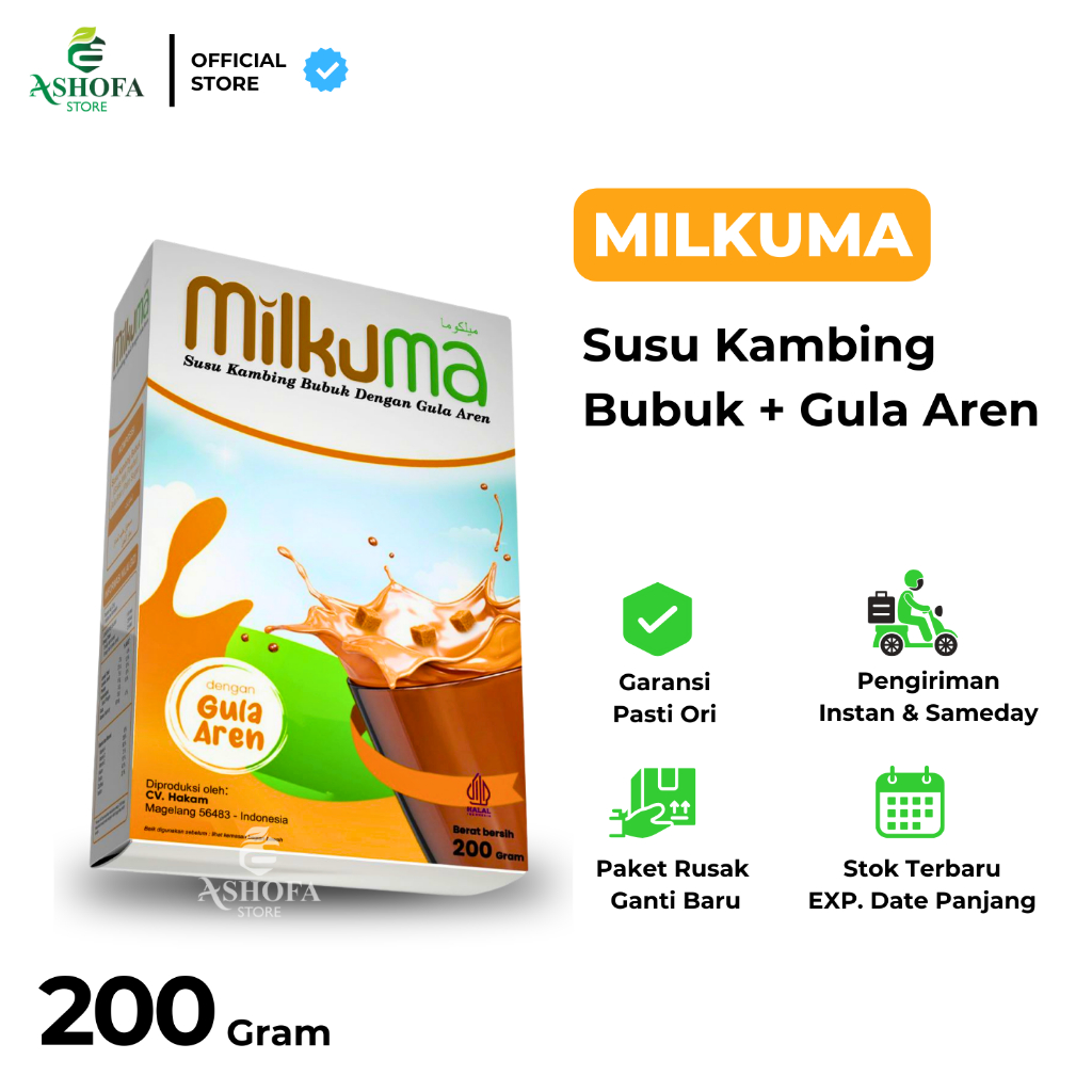 

Milkuma Susu Kambing Etawa Bubuk Original 100% Plus Gula Aren 200 gram Bantu Penuhi Nutrisi Harian Anak Dewasa Bebas Bau Prengus