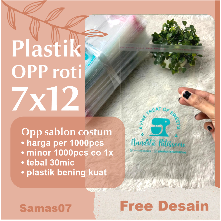 Sablon Plastik OPP roti 7x12 sablon plastik kemasan roti sablon kemasan