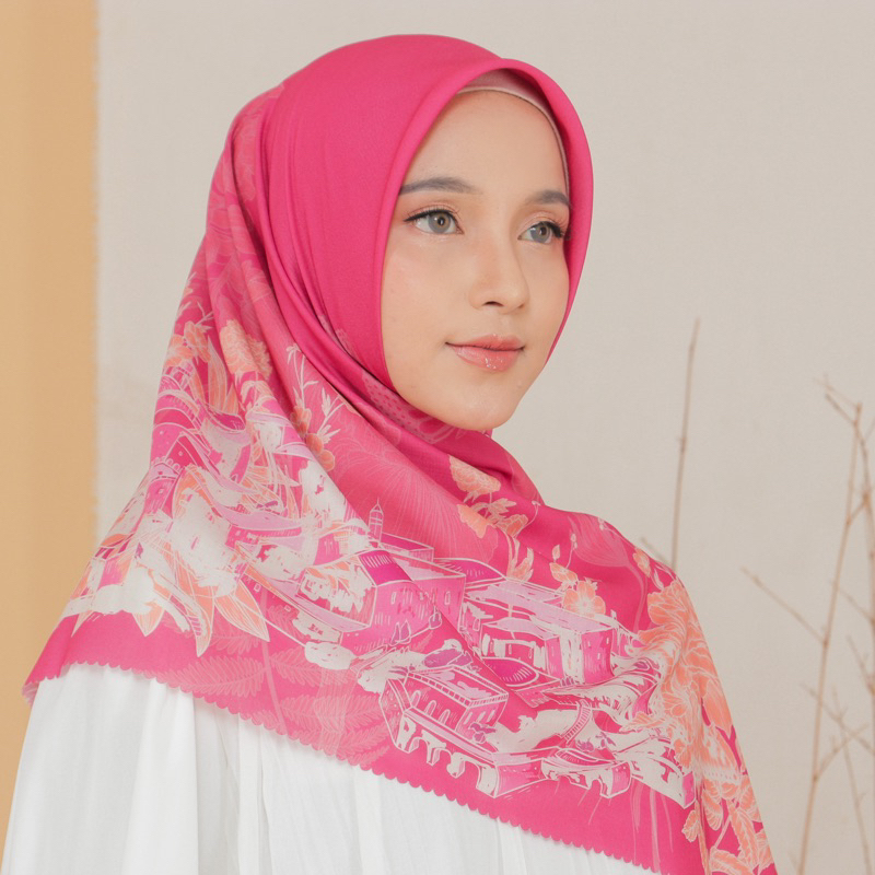 Hijab Voal Motif Bunga Premium Lasercut -Autumn Scarf