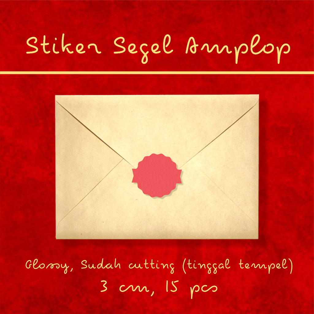 

15 pcs Stiker Segel Amplop Wedding Souvenir Waterproof