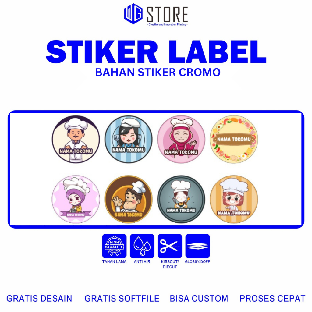 

Cetak Sticker Chromo | Stiker Custom Murah | Stiker Logo Kemasan Custom | Sticker Label Cromo