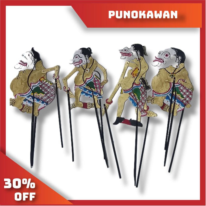 wayang kulit asli purnakawan punakawan semar petruk bagong Gareng