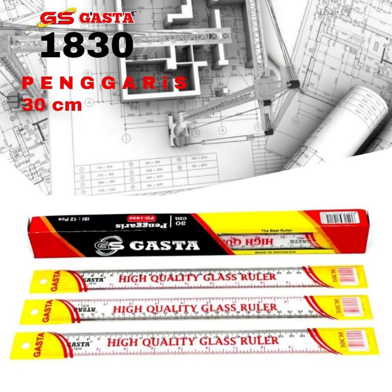 

pengaris gasta 30 cm/garisan pelastik / ruler