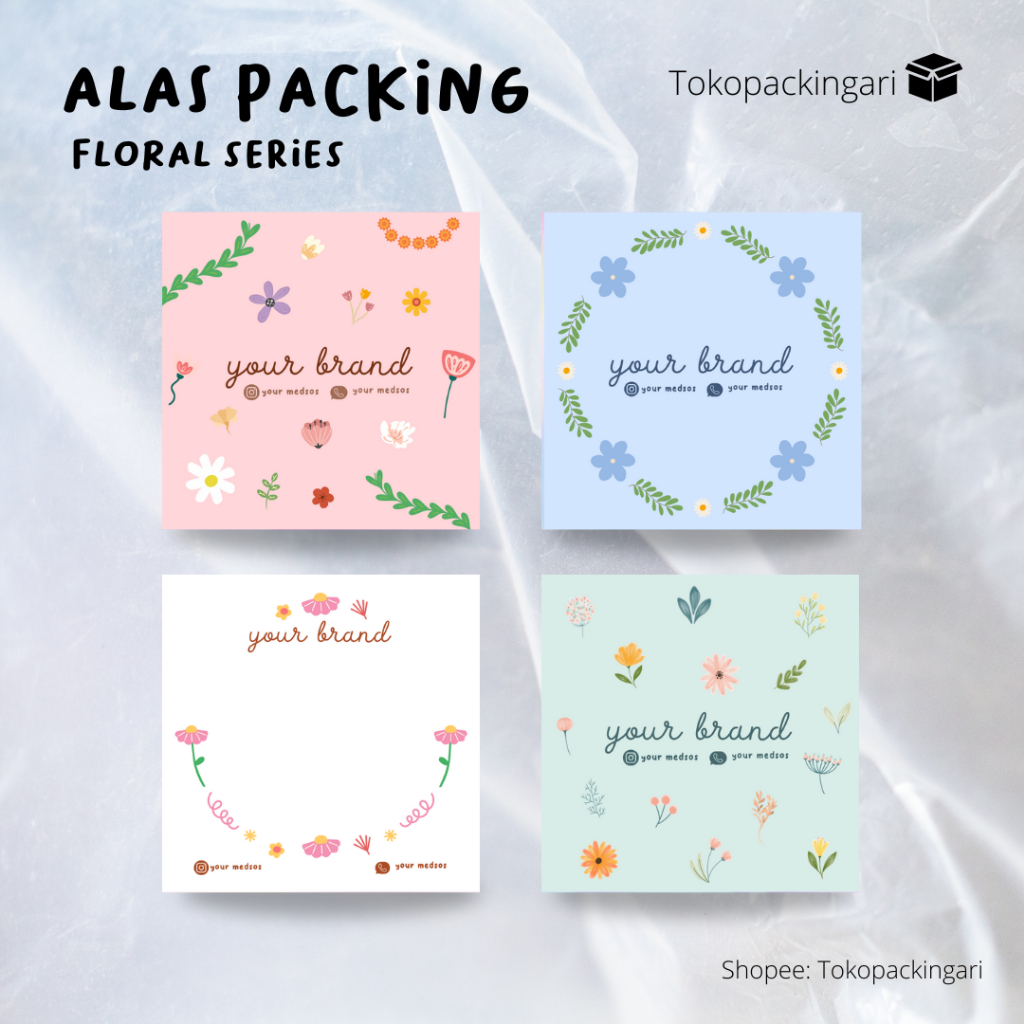 

Alas Packing Edisi Floral | Paper Aksesoris | FREE PLASTIK | Kertas Dudukan | Cute Paper | Alas Packaging