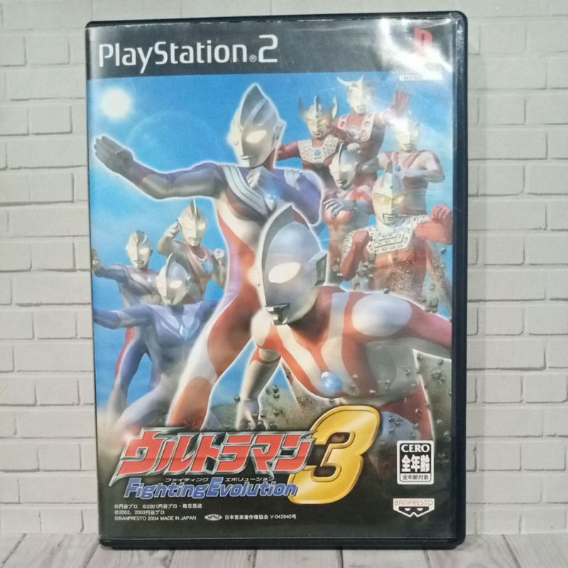 Cd Original Ps2 Ultraman 3 Jpn Bahasa Jepang Lengkap Manual book