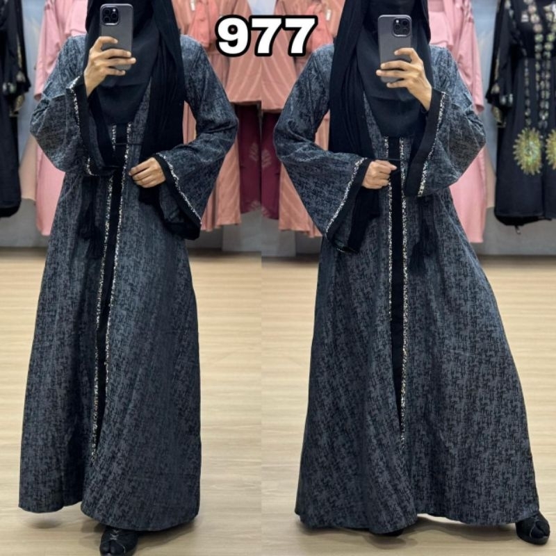 New Abaya Hitam Turkey Gamis Saudi Bahan Jaguar