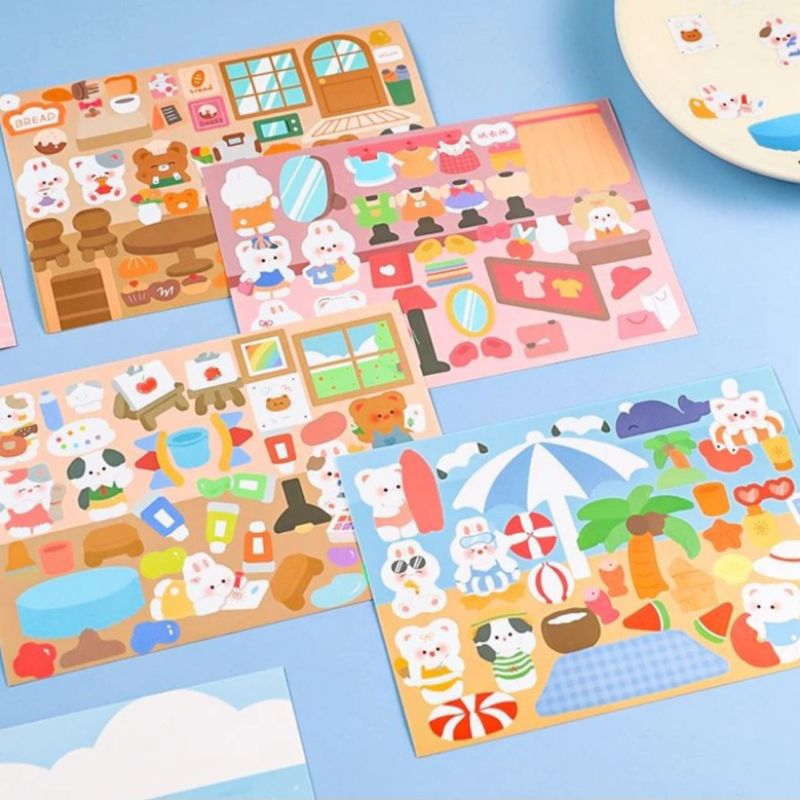 

Stiker Deco Kartun Animal Stiker Kreatif Hiasan Lucu