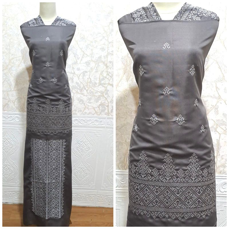 Bahan Baju Kurung Bordir Motif Songket Melayu/Motif Bordir Songket Melayu Mulz - 06