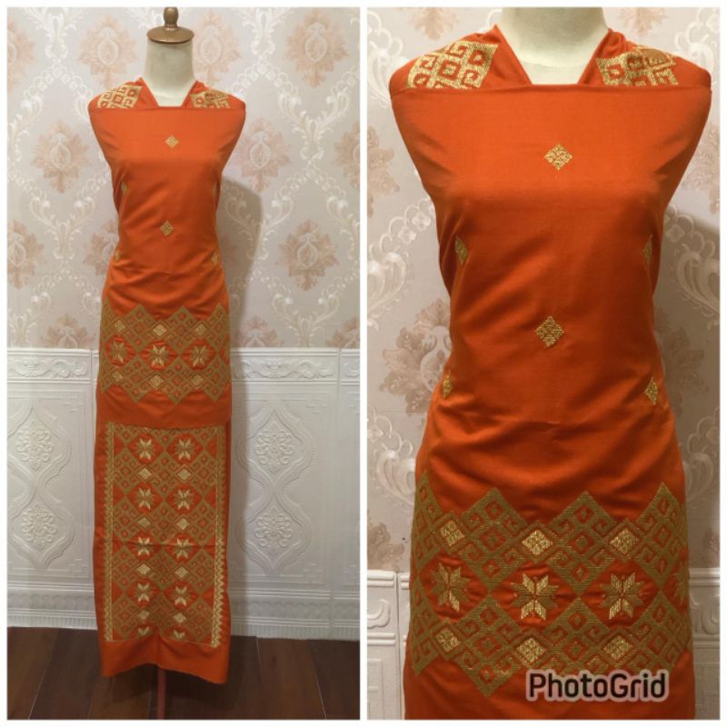 Bahan Baju Kurung Bordir Motif Songket Melayu/Motif Bordir Songket Melayu Mulz - 09