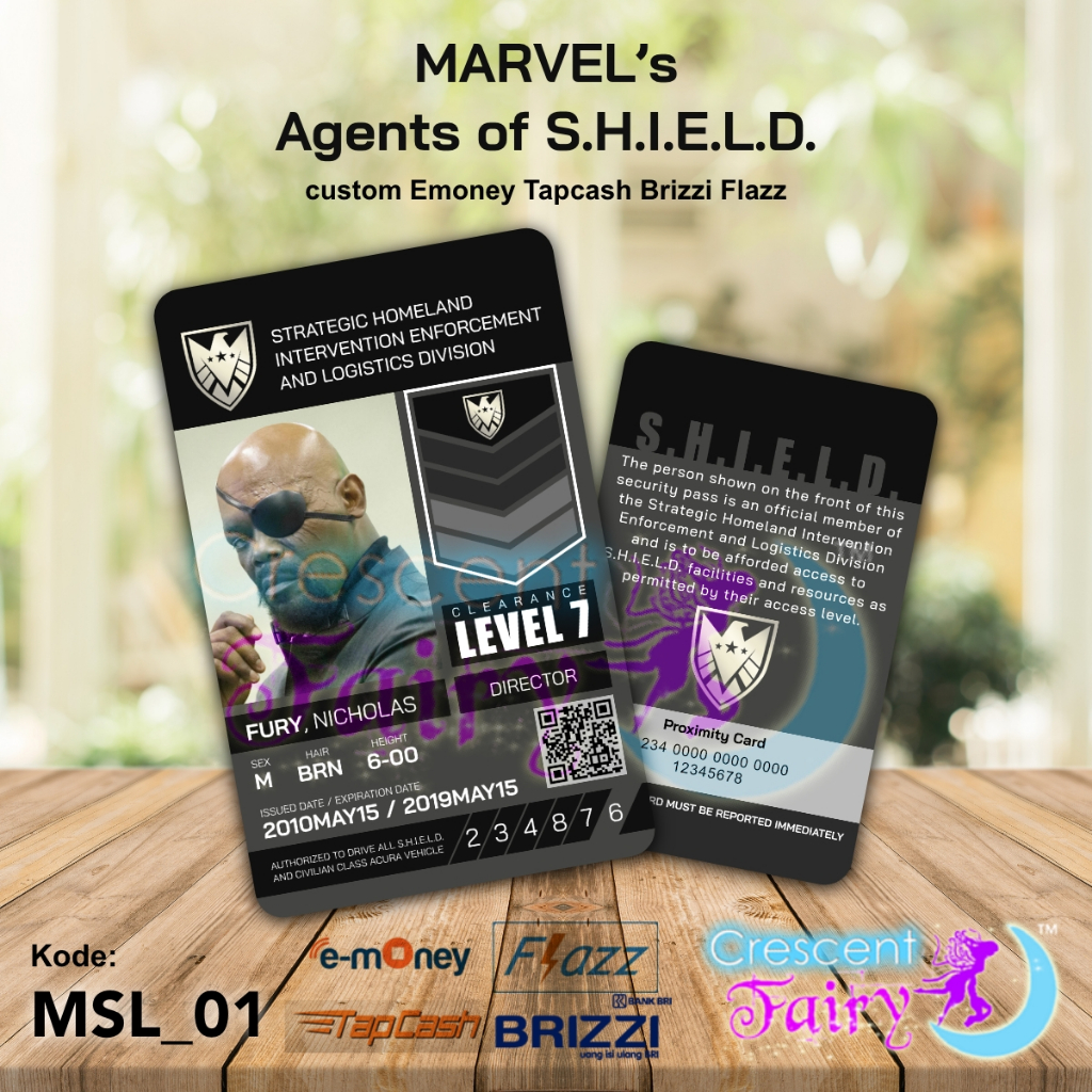 MARVEL Agents of SHIELD card custom emoney tapcash brizzi flazz