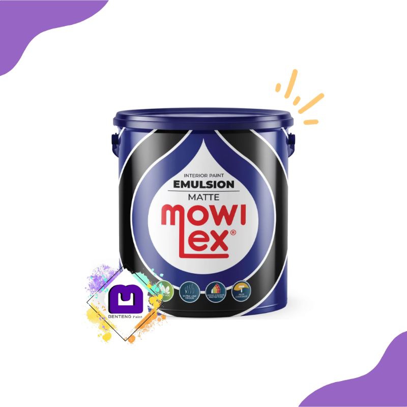 CAT TEMBOK INTERIOR MOWILEX  / MOWILEX EMULSION 20 L PAIL - READY SEMUA WARNA