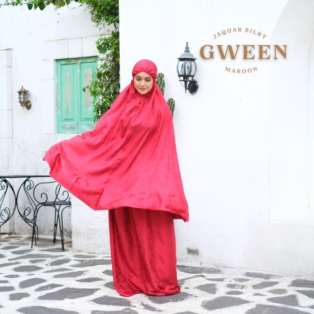 Mukena jaquar silky premium dewasa GWEEN lasercut cocok untuk gift atau mahar pernikahan