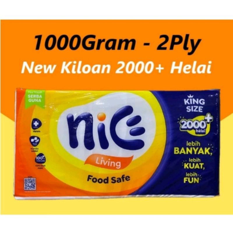 Tisu Tissue Nice 1000 gram Kiloan 2ply 2000 Helai Nice 900 TISU MURAH