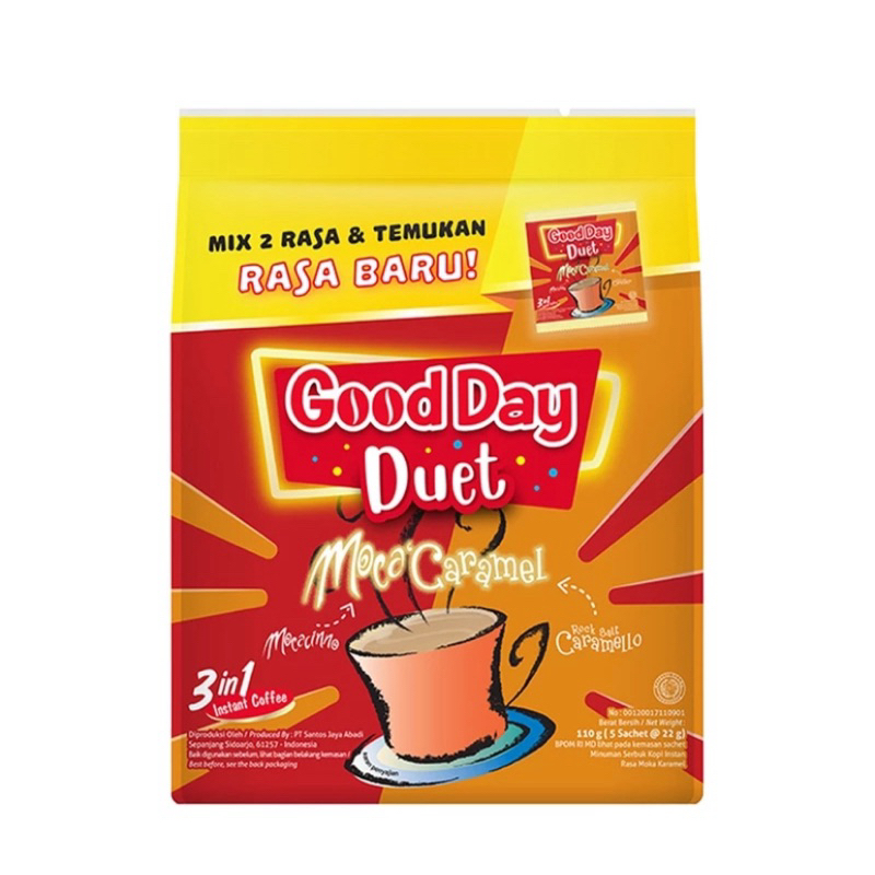 

GOOD DAY DUET MOCA'CARAMEL 1 Bag (5 x 22 gram)