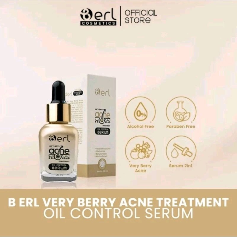 B ERL COSMETICS VERY BERRY ACNE TREATMENT OIL CONTROL SERUM JERAWAT BERL SKINCARE
