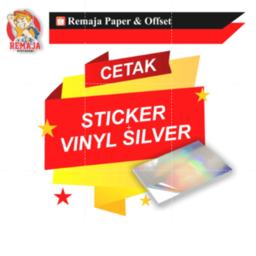 

Cetak print sticker / stiker Hologram A3+