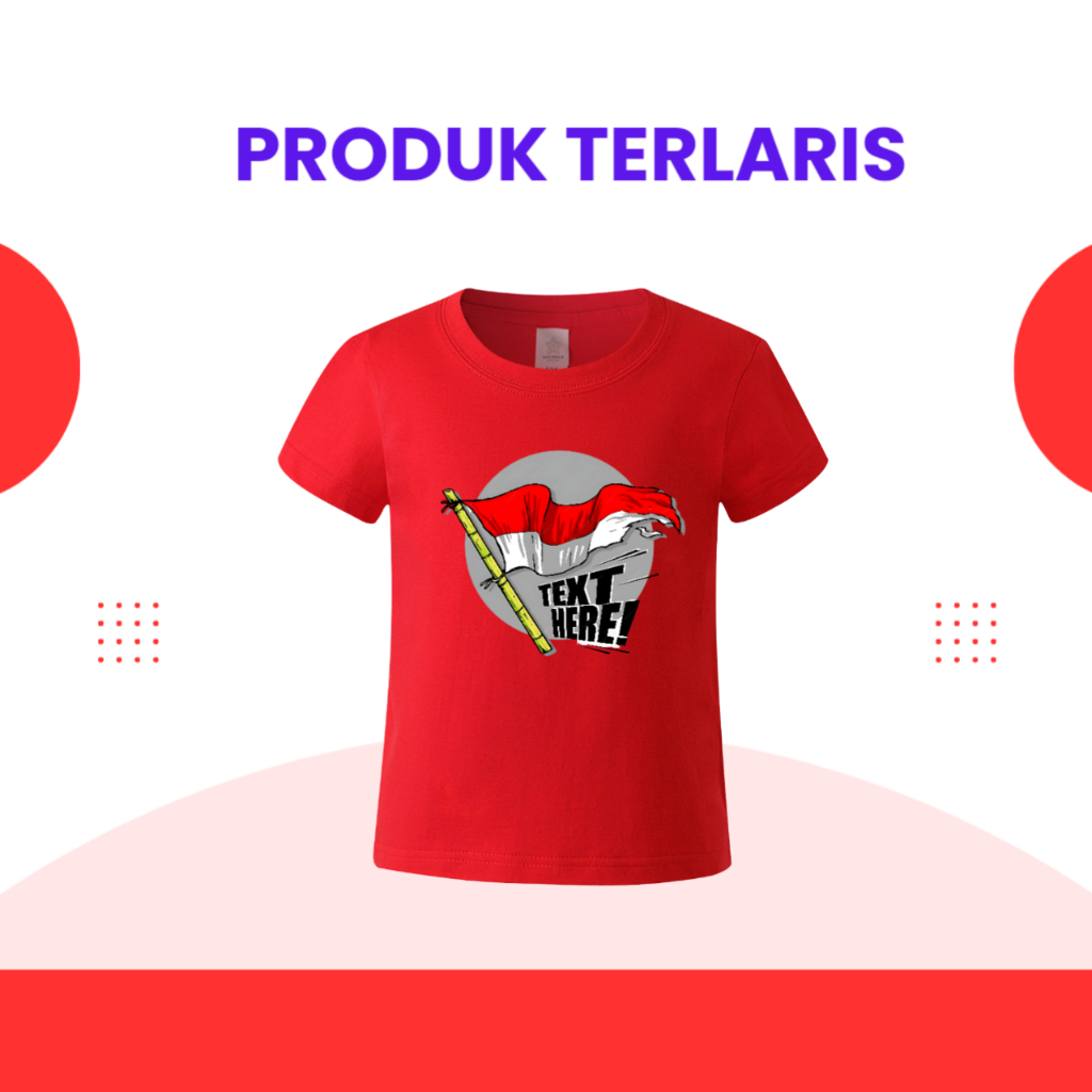 Baju anak 17 agustus Kaos hut Ri