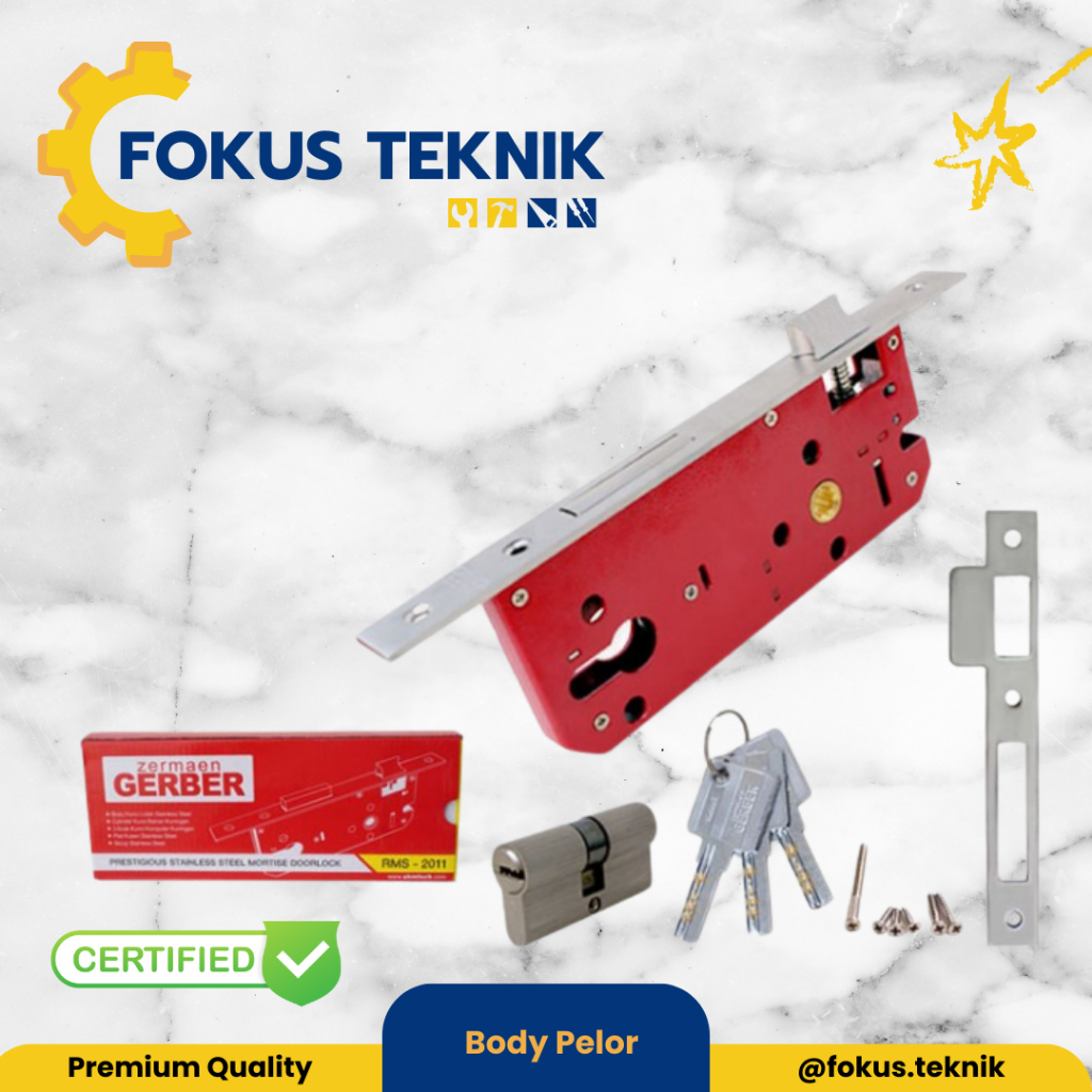 BODY KUNCI PELOR RMS-2012 GERBER - BODY KUNCI - BODY PELOR PINTU KUPU - RUMAH KUNCI - DOOR LOCK ROLL
