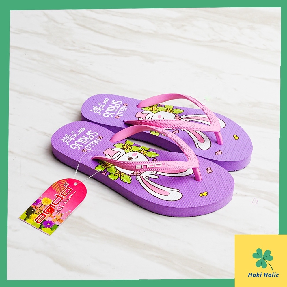 KODE V83V Ando Bunny  Sandal Jepit Anak Ando Terbaru  Sandal Perempuan Anak anak  Sendal Jepit Ando 