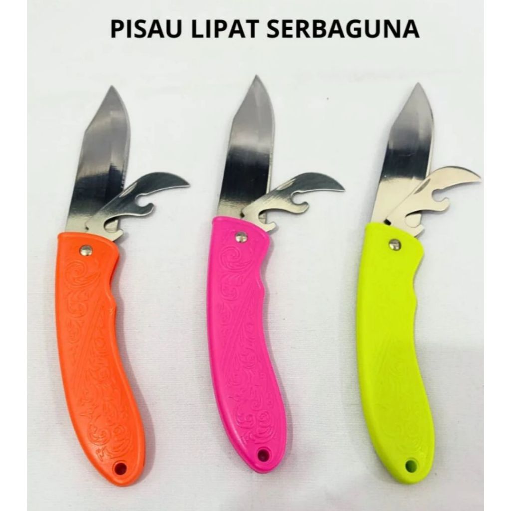 {BISA COD} Pisau lipat/ pisau survival/pisau travel/pisau buah/ pisau + pembuka tutup botol