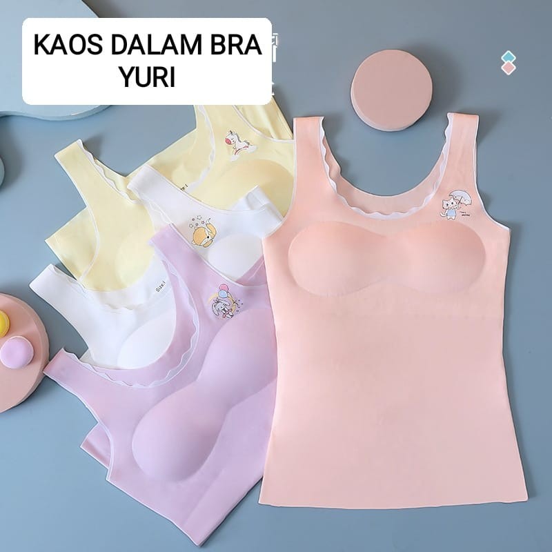 TOKYOBERRY KAOS DALAM BRA YURI TANK TOP MINISET SPORT BRA CUP PAKAIAN DALAM REMAJA ABG SMP SMA WANIT