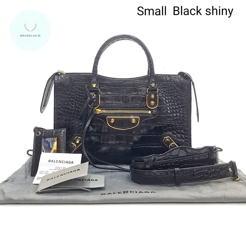 Balenciaga Small City edge croco