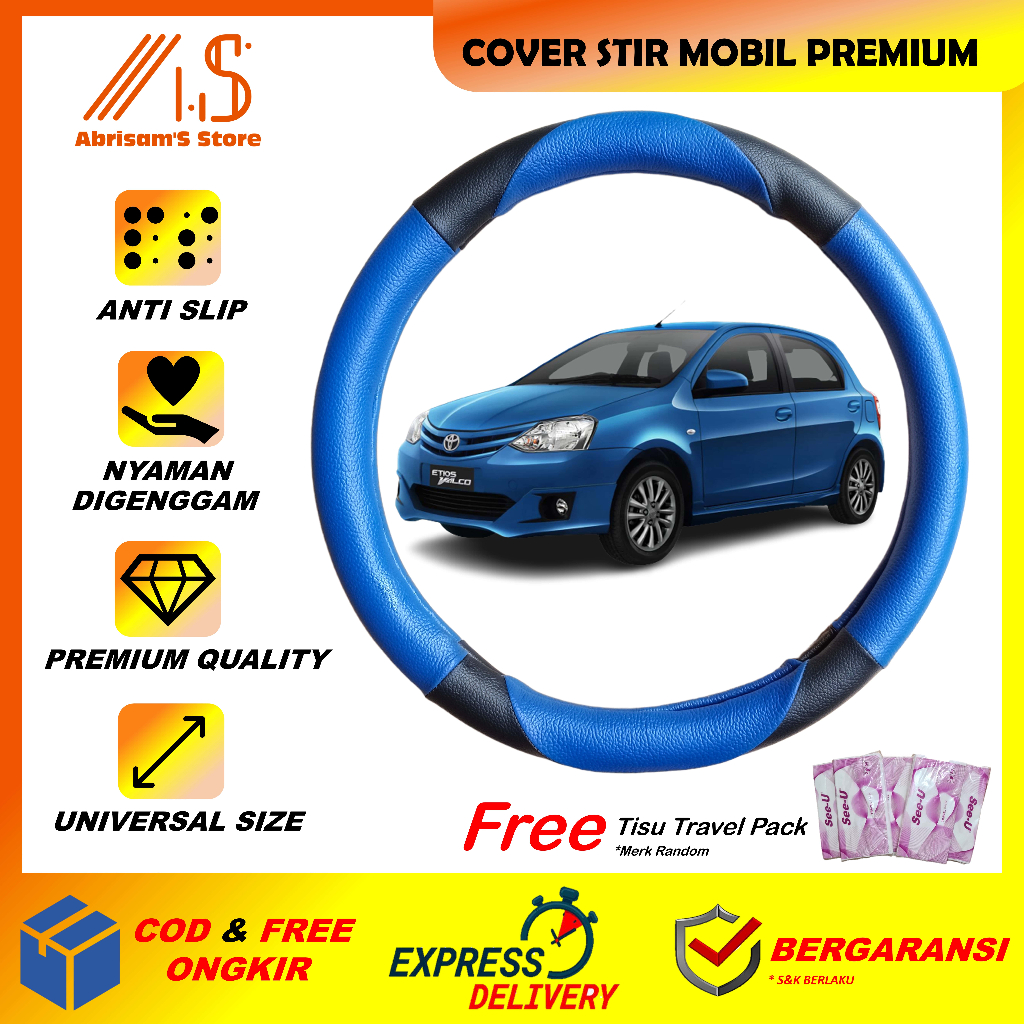Cover Stir Mobil Etios Valco Sarung Setir Mobil Etios Valco Pelindung Steer Mobil Toyota Etios Valco
