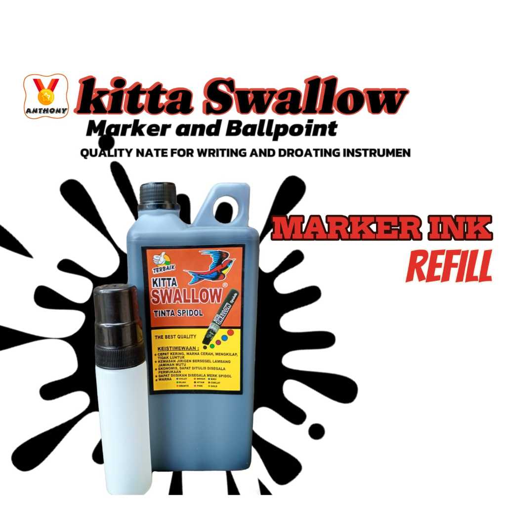 

Tinta Permanen Kitta Swallow Hitam