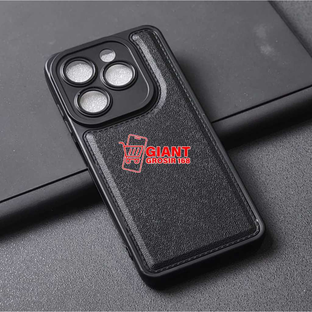 ITEL P55 NFC ITEL P55 5G CASE LEATHER PRO BLACK CASE ITEL P55 5G ITEL P55 NFC