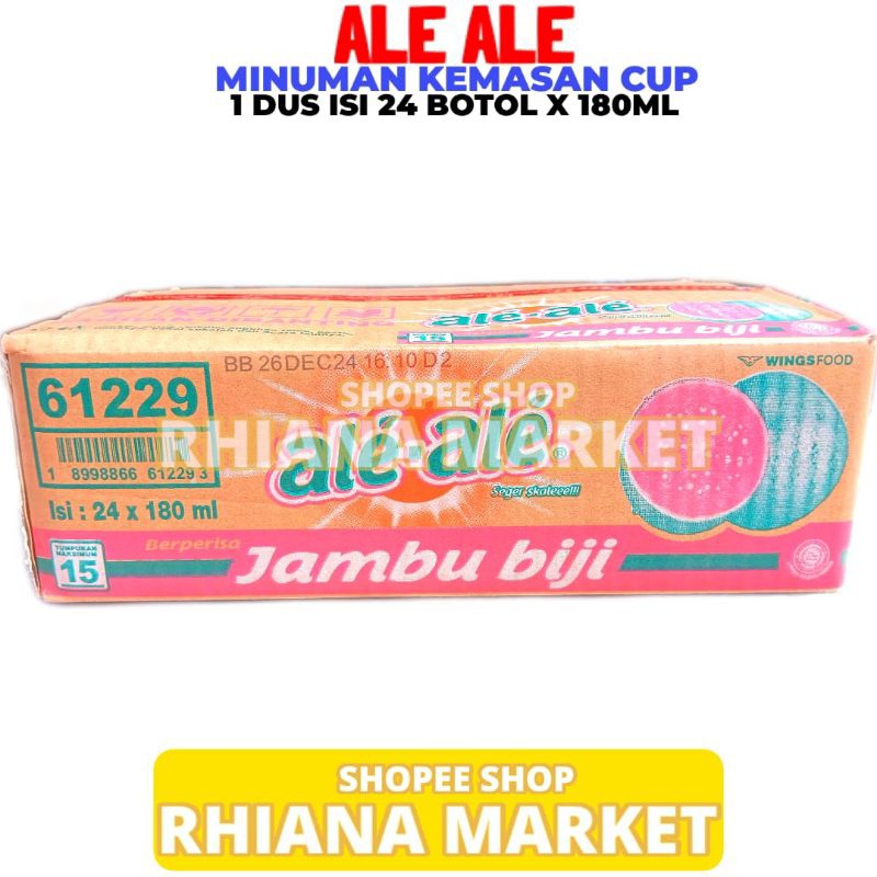 

Ale Ale Minuman Rasa Jambu Biji 1 Dus Isi 24 Cup 180ML