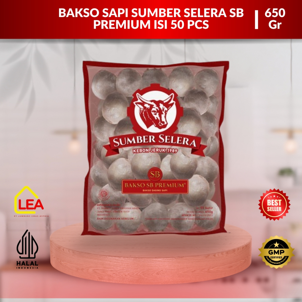

Bakso Sapi Sumber Selera SB Premium isi 50pcs /650Gr