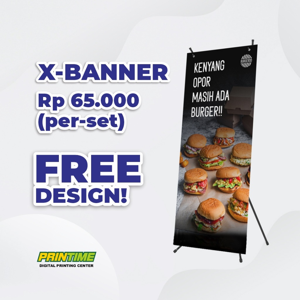 

CETAK X BANNER 60x160 cm - MURAH TAJAM UNTUK PROMOSI - PRINTIME