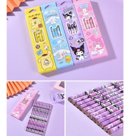 

PENSIL HB KARAKTER SANRIO/KUROMI IMUT DAN LUCU