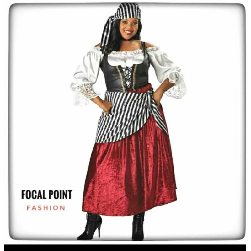 kostum bajak laut pirate wanita dewasa carribean Halloween party costume