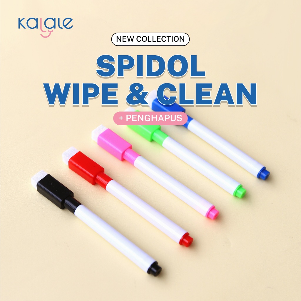 

GOOROO by Kalale - Spidol Warna Wipe Clean Hitam Biru Merah Pink Hijau