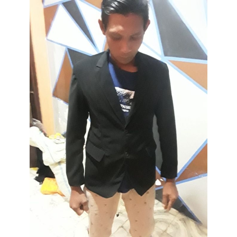 jas almamater hitam polos / ponpes