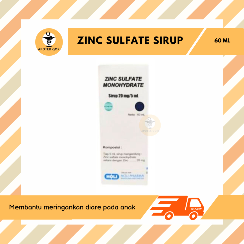 ZINC SULFATE MONOHYDRATE 20 MG/5 ML SIRUP 60 ML/PELENGKAP PENGOBATAN DIARE ANAK