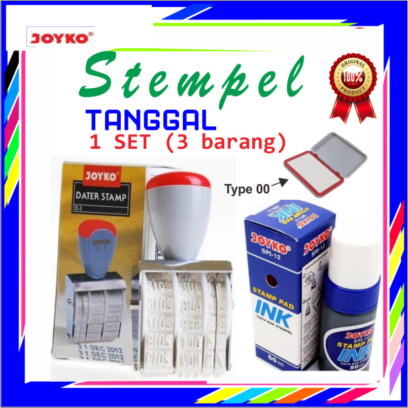 

STEMPEL TANGGAL JOYKO D-3|BAK TINTA |KANTOR TOKO FAKTUR KUWITANSI