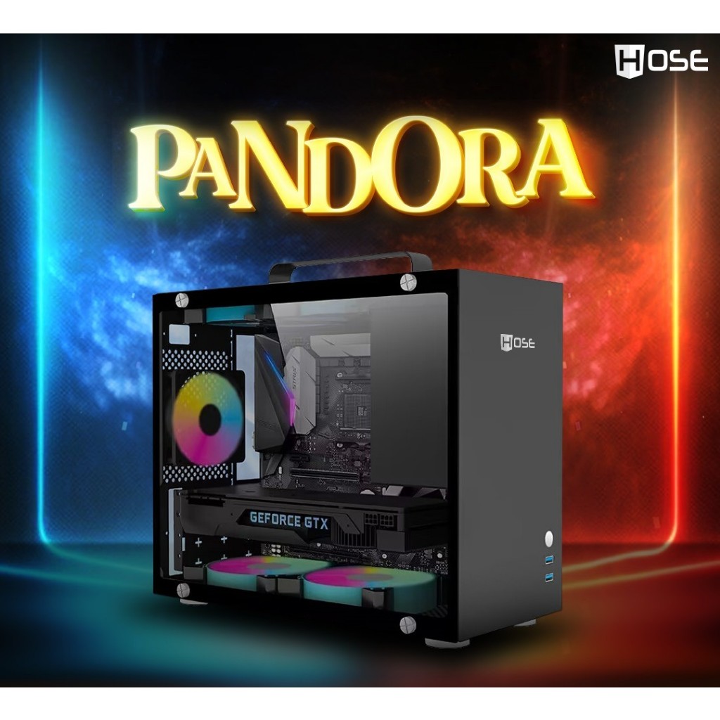 HOSE PANDORA MATX GAMING CASE TEMPERED GLASS - NON PSU