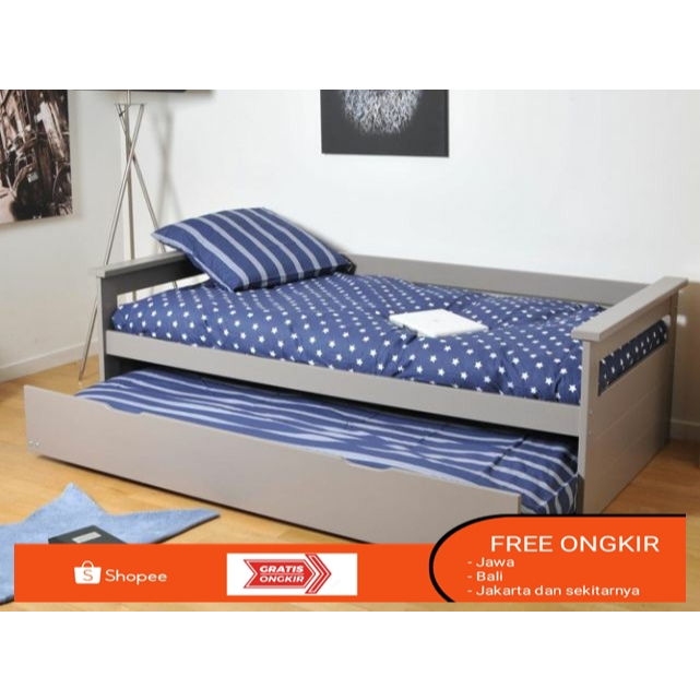 divan anak sorong, divan anak double bed murah, tempat tidur anak