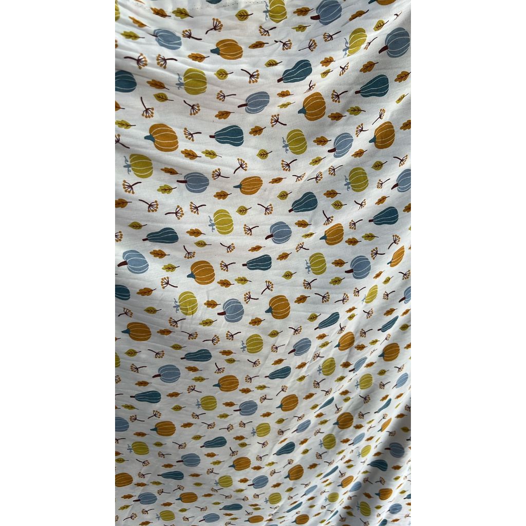 kain katun rayon motif labu anak lucu terbaru best seller