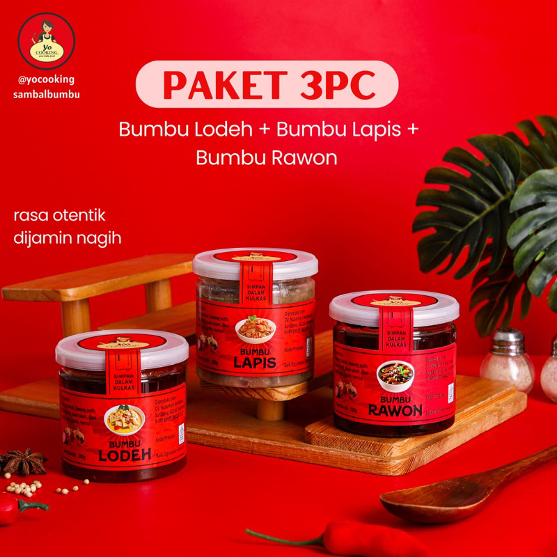 

Paket Bundling 3pc Bumbu Masak Yocooking Praktis, Murah, Enak