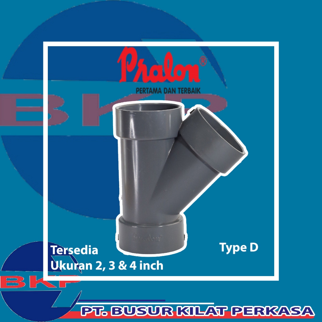 Y Branch 4 Inch Pvc Pralon  Type (D) / Sambungan Pipa / Fitting Pipa Pvc