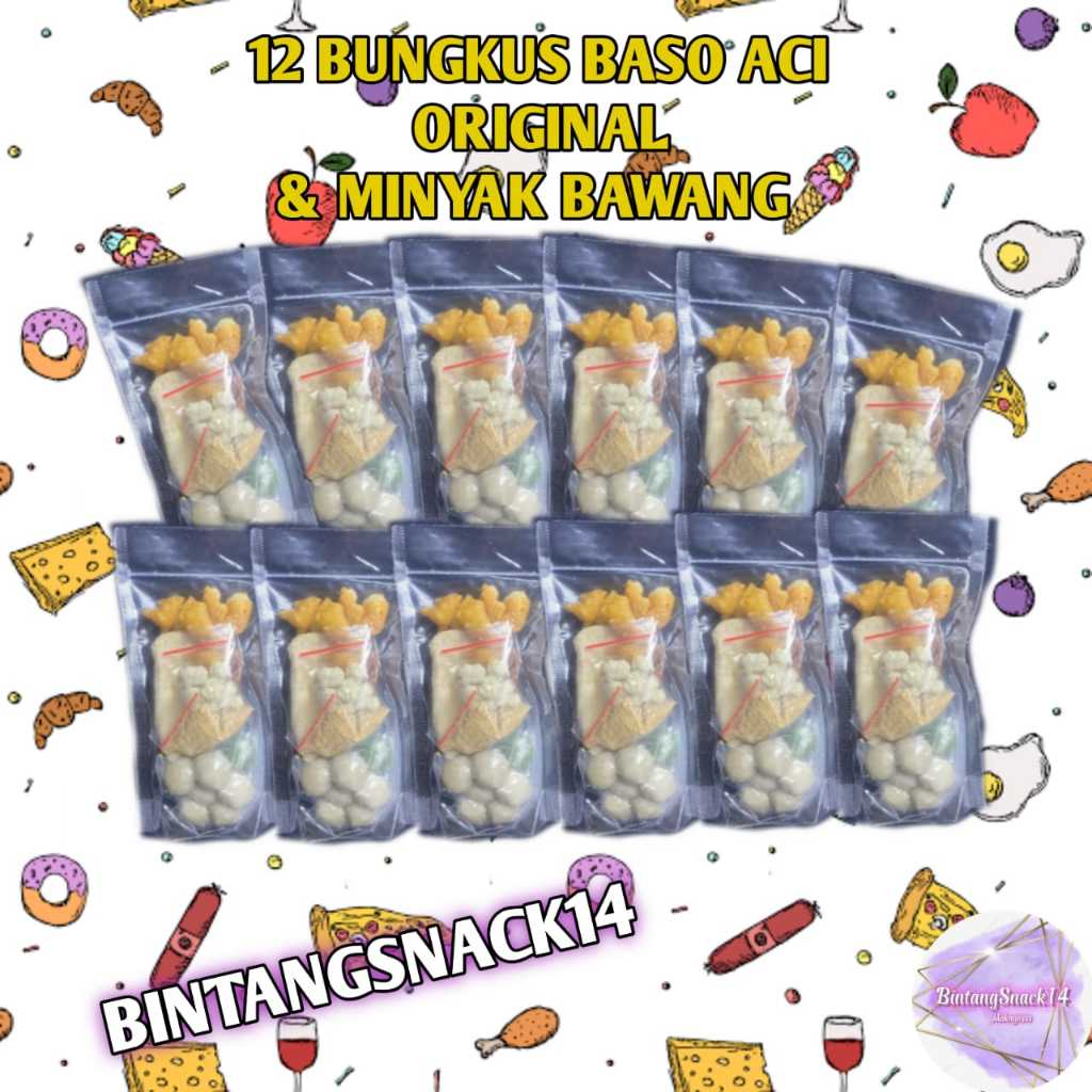 

12 BUNGKUS BASO ACI ORIGINAL MINYAK BAWANG