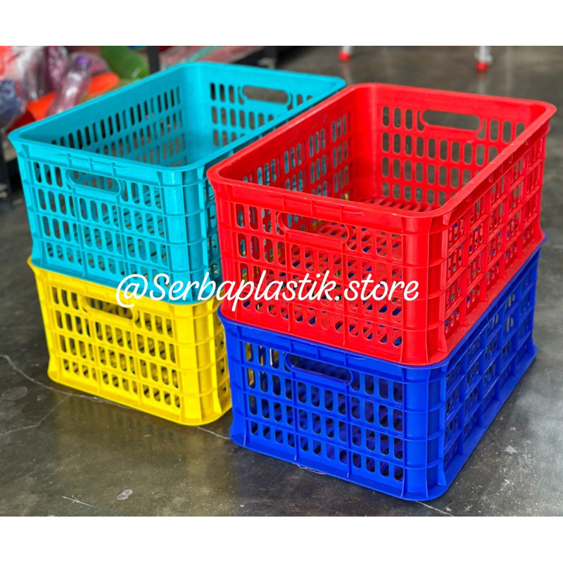 Container box industri / rak susun keranjang kontainer pabrik / krat plastik 26 perkakas sparepart b