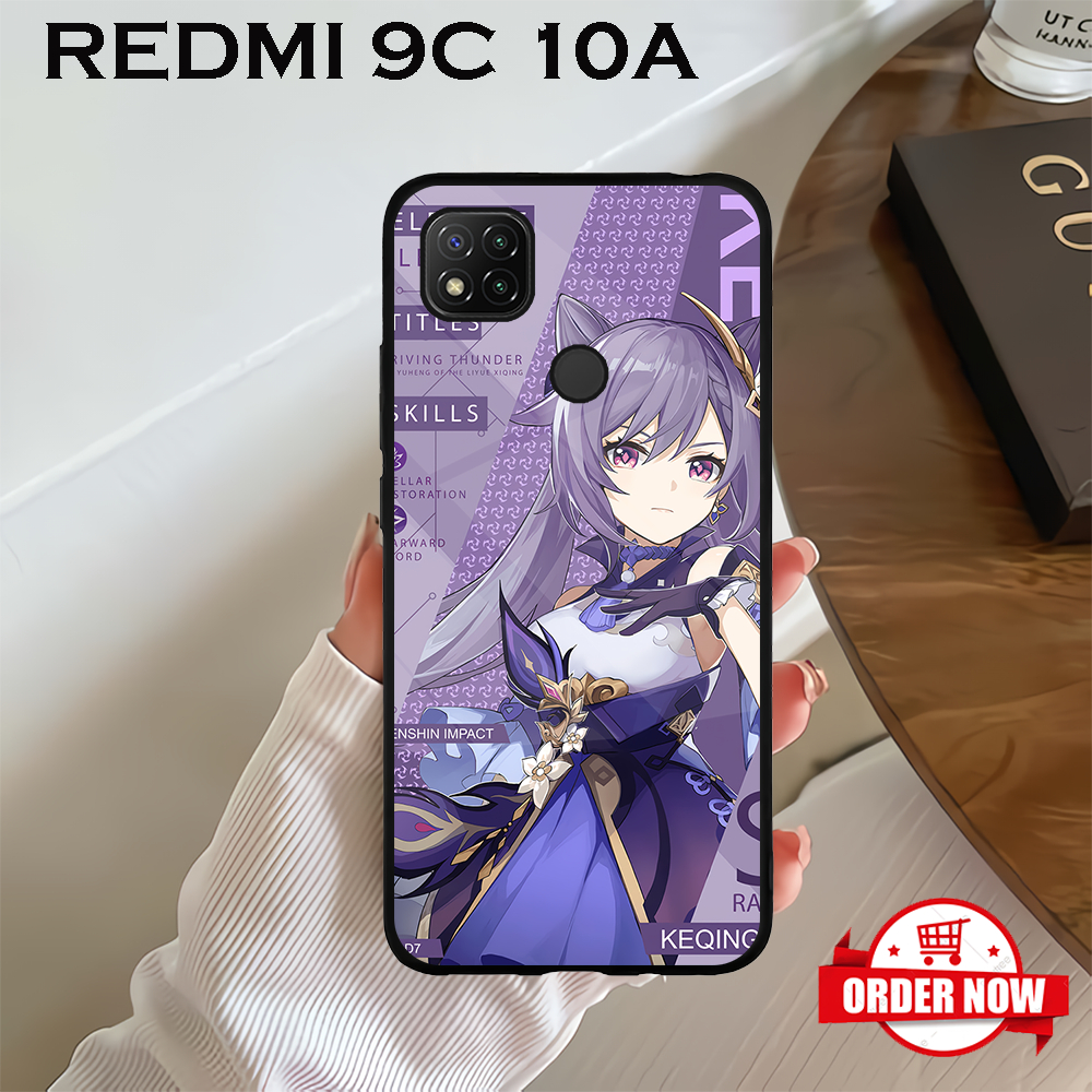 [AM33]  Case Glossy Case | REDMI 9C | REDMI 9 | CASE KEKINIAN LUCU |  Casing Hp Kilau Motif KEQING