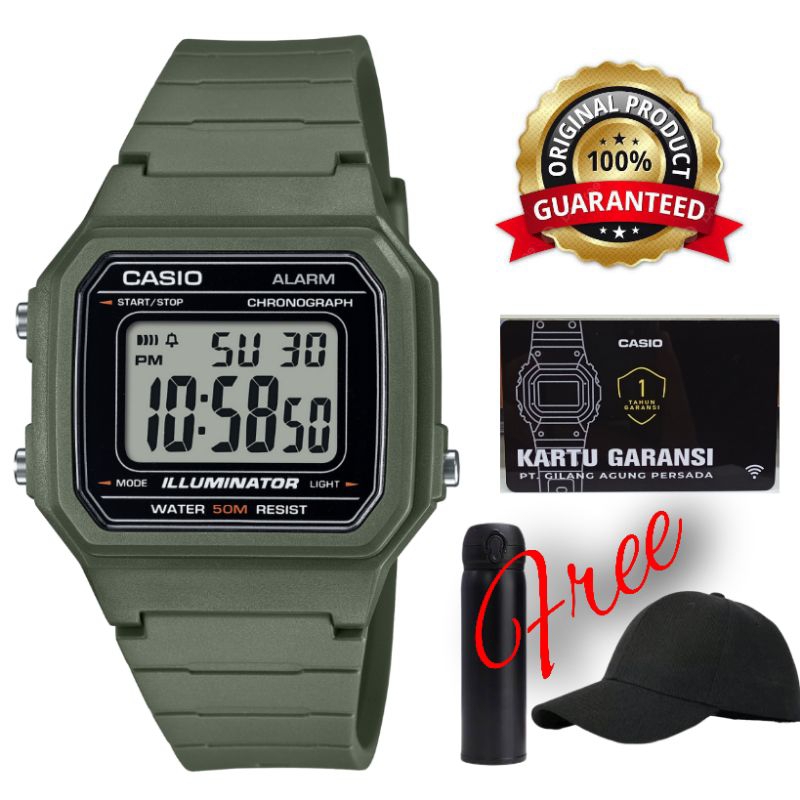 Jam tangan Casio w-217h-3avdf / Casio original w-217h-3