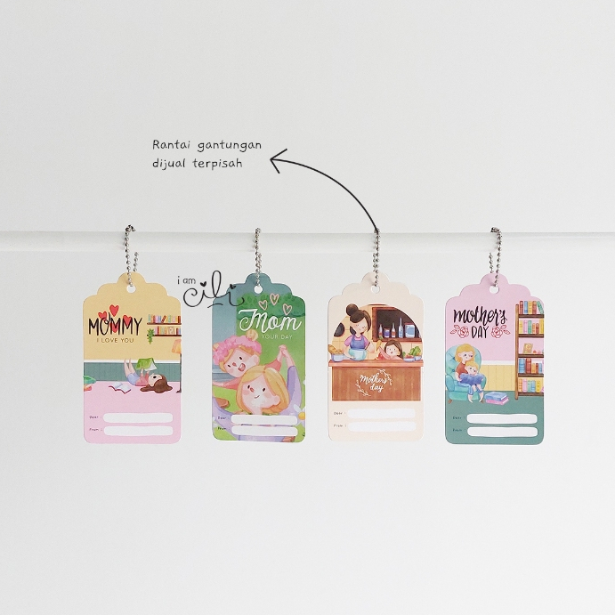 (HT-MOTHERS05) tag hari ibu mothers day untuk mama BELOVED (ADA LOBANG)